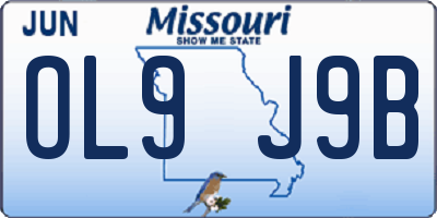 MO license plate OL9J9B