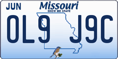 MO license plate OL9J9C