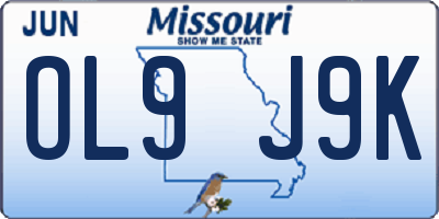 MO license plate OL9J9K