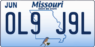 MO license plate OL9J9L