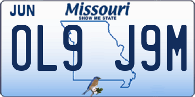 MO license plate OL9J9M