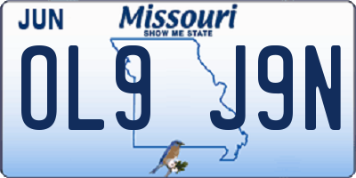 MO license plate OL9J9N