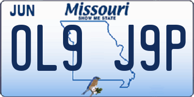MO license plate OL9J9P