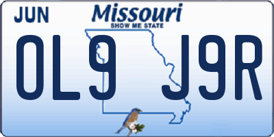 MO license plate OL9J9R