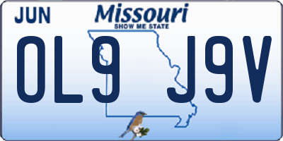 MO license plate OL9J9V