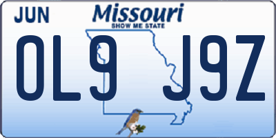 MO license plate OL9J9Z