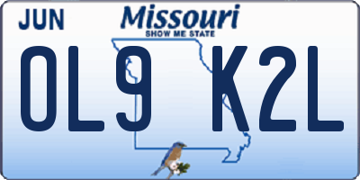 MO license plate OL9K2L