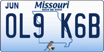 MO license plate OL9K6B