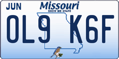 MO license plate OL9K6F