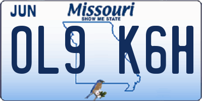 MO license plate OL9K6H