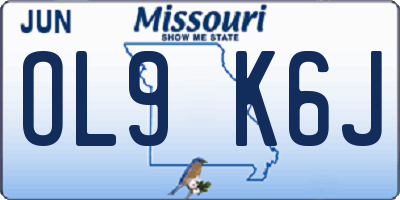 MO license plate OL9K6J