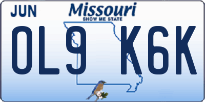 MO license plate OL9K6K