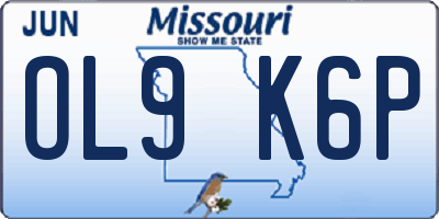 MO license plate OL9K6P