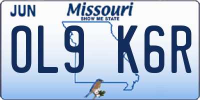 MO license plate OL9K6R