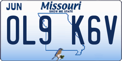 MO license plate OL9K6V