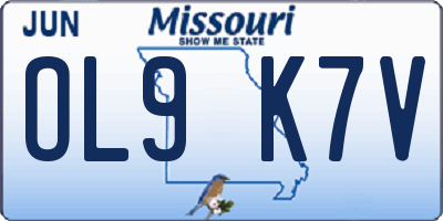 MO license plate OL9K7V