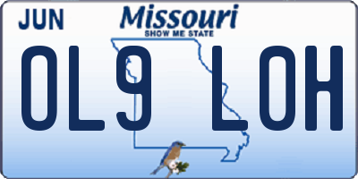 MO license plate OL9L0H