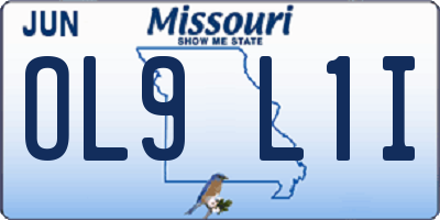 MO license plate OL9L1I