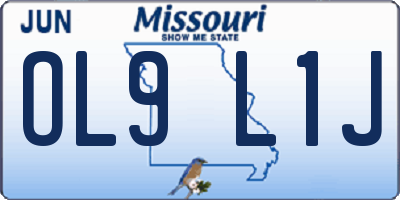 MO license plate OL9L1J