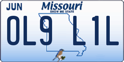 MO license plate OL9L1L