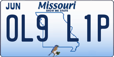 MO license plate OL9L1P