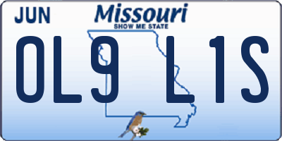 MO license plate OL9L1S
