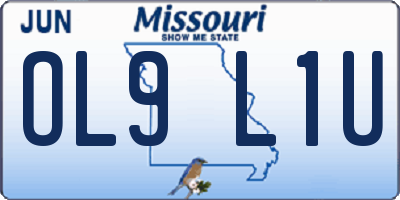 MO license plate OL9L1U