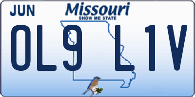 MO license plate OL9L1V