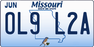 MO license plate OL9L2A