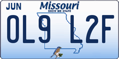 MO license plate OL9L2F