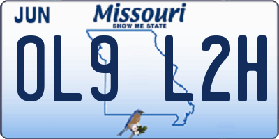 MO license plate OL9L2H