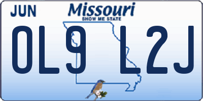 MO license plate OL9L2J