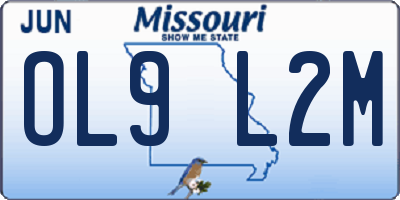 MO license plate OL9L2M