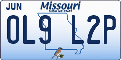 MO license plate OL9L2P