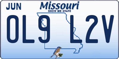 MO license plate OL9L2V
