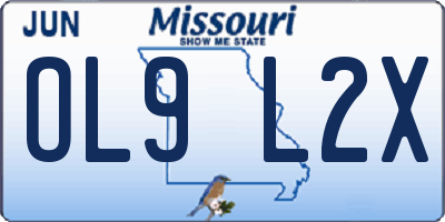 MO license plate OL9L2X