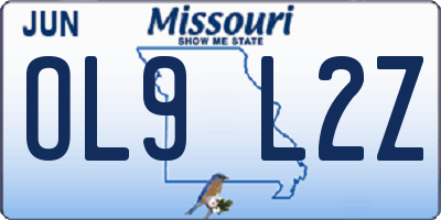 MO license plate OL9L2Z