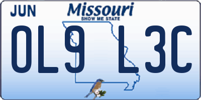 MO license plate OL9L3C
