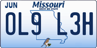 MO license plate OL9L3H