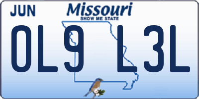 MO license plate OL9L3L