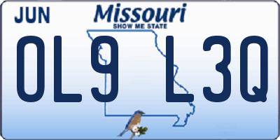 MO license plate OL9L3Q