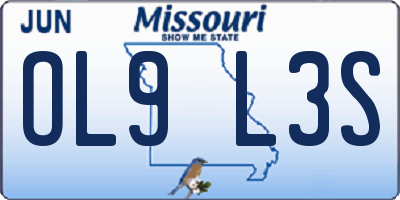 MO license plate OL9L3S