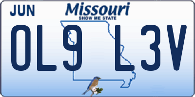 MO license plate OL9L3V