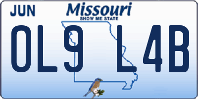 MO license plate OL9L4B