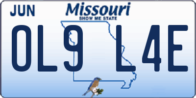 MO license plate OL9L4E