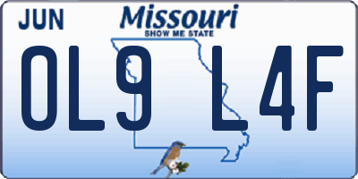 MO license plate OL9L4F