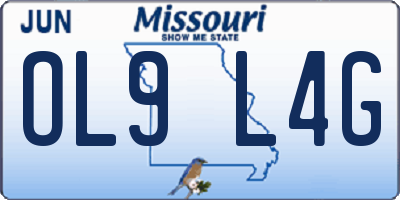 MO license plate OL9L4G