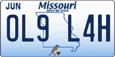 MO license plate OL9L4H