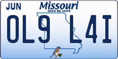 MO license plate OL9L4I