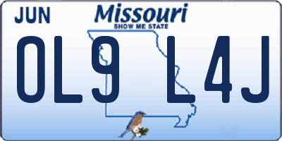 MO license plate OL9L4J